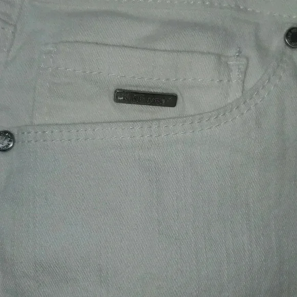 Nine West Gramercy Skinny Capri White Ankle Jeans Size 4 - Picture 4 of 16
